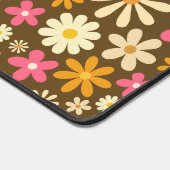 Retro 70s Groovy Hippie Flower Monogram Bureaumat (Hoek)