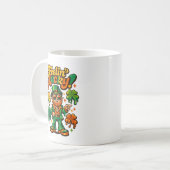 Retro 70s Groovy Kabouter Lucky Vibes St. Patrick Koffiemok (Voorkant links)