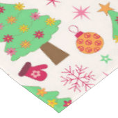 Retro 70s Groovy Kerstbomen Patroon Tafelkleed (Gekanteld)