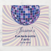 Retro 70s Groovy Laatste Disco vrijgezellenfeest Bier Etiket (Enkel label)