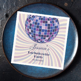 Retro 70s Groovy Laatste Disco vrijgezellenfeest Servet