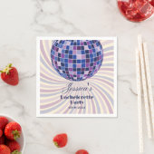 Retro 70s Groovy Laatste Disco vrijgezellenfeest Servet (Insitu)