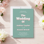  Retro 70s Groovy Modern Wedding Kaart