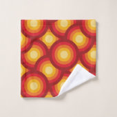 Retro 70s Groovy overlappende cirkels patroon Bad Handdoek (Wasdoekje)
