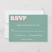  Retro 70s Groovy Stijlvolle Modern Wedding RSVP Kaartje (Voorkant)