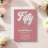 Retro 70s Groovy Unieke 50e Verjaardag Kaart