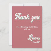 Retro 70s Groovy Unieke Verjaardag Bedankkaart (Voorkant)