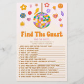 Retro 70's Groovy vindt de game van het gastBaby s Briefpapier (Voorkant)