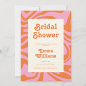 Retro 70s Groovy Vrijgezellenfeest Kaart (Voorkant)