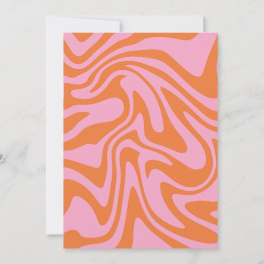 Retro 70s Groovy Vrijgezellenfeest Kaart (Achterkant)