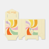 Retro 70s Groovy Wave Flower Bedankt Bedankdoosjes (Uitgevouwen)