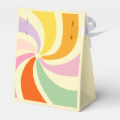 Retro 70s Groovy Wave Flower Bedankt Bedankdoosjes (Achterkant)