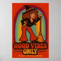 Retro 70s Halloween Witch