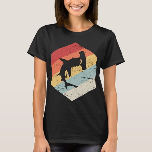 Retro 70s hamerhaai-icoon t-shirt (Voorkant)