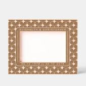 Retro 70s Hart Aangepaste Naam Trouwen Jubileum Gegraveerde Lijstjes (Voorkant)