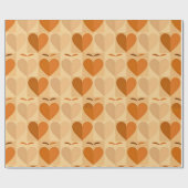 Retro 70s Harten Valentijnsverpakkings Papier - Gr (Vlak)