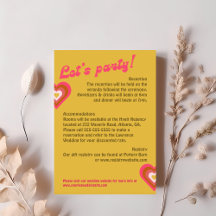 Retro 70's Heldergeel, Sinaasappel, Roze bruiloft