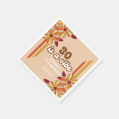 Retro 70s Hippie Flower 30ste verjaardag Servet (Hoek)