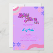 retro 70S hippie VRIJGEZELLENFEEST Kaart (Voorkant)