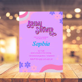 retro 70S hippie VRIJGEZELLENFEEST Kaart