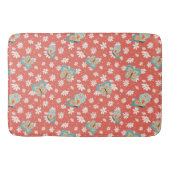 RETRO 70s Hippy Daisy Mod Butterfly Salmon Pink Badmat (Voorkant)
