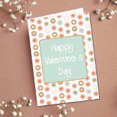 Retro 70s hippy Valentijnsdag Kaart