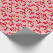 Retro 70s Joy Santa Claus Wrapping Cadeaupapier (Hoek)