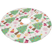 Retro 70s Kerstbomen met Vredestekenen Kerstboom Rok (Gekanteld)