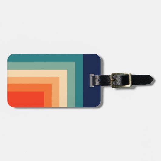 Retro 70s kleurenballet bagagelabel (Voorkant horizontaal)
