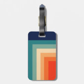 Retro 70s kleurenballet bagagelabel (Achterkant verticaal)