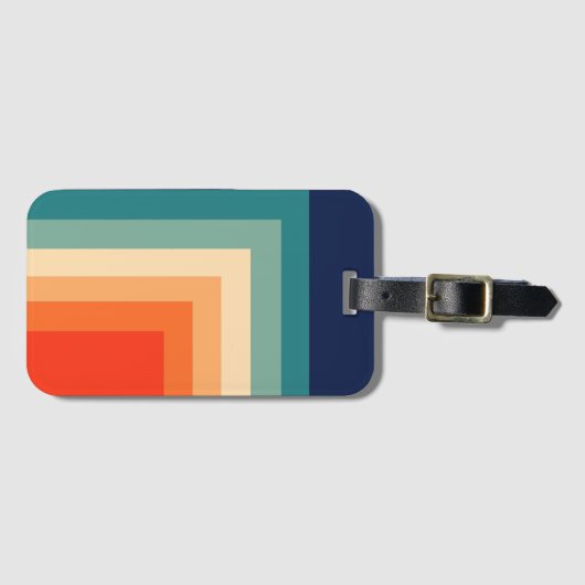 Retro 70s kleurenballet bagagelabel (Voorkant (horizontaal))