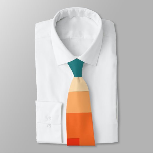 Retro 70s kleurenpalet Afbeelding Stropdas (Gebonden)