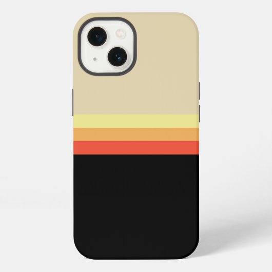 Retro 70s Kleurenpalet iPhone Hoesje (Achterkant)