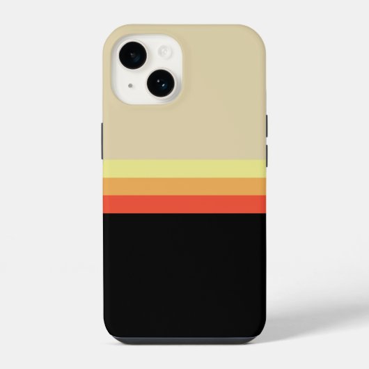 Retro 70s Kleurenpalet iPhone Hoesje (Achterkant)