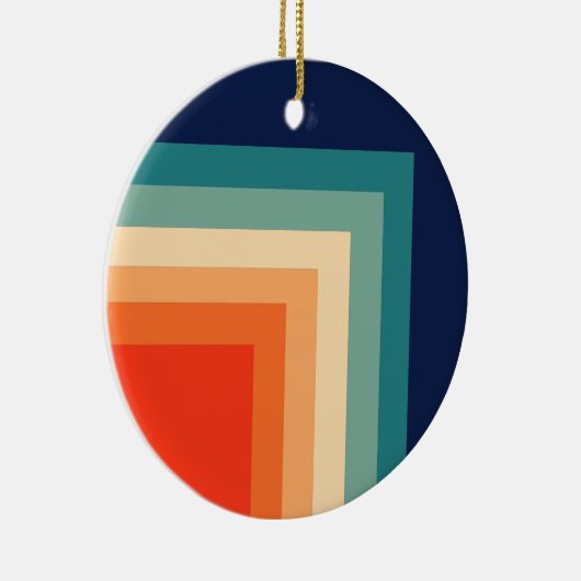 Retro 70s kleurenpalet keramisch ornament (Rechts)