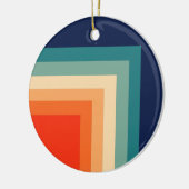 Retro 70s kleurenpalet keramisch ornament (Links)