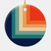 Retro 70s kleurenpalet keramisch ornament (Achterkant)