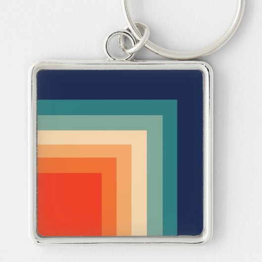 Retro 70s Kleurenpalet Sleutelhanger (Voorkant)