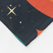 Retro 70s Kosmische Droom Groovy Golvend Fleece Deken (Hoek)