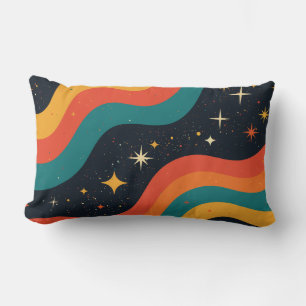 Retro 70s Kosmische Droom Groovy Golvend Kussen