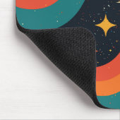 Retro 70s Kosmische Droom Groovy Golvend Muismat (Hoek)