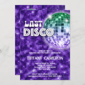 Retro 70s Laatste Disco Bachelorette Kaart (Voorkant / Achterkant)