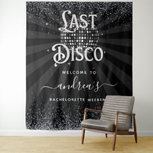 Retro 70s Laatste Disco Meidenavakantie Weekend Wandkleed