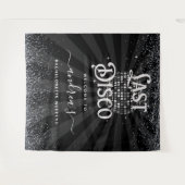 Retro 70s Laatste Disco Meidenavond Weekend Wandkleed (Voorkant (horizontaal))