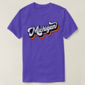 Retro 70s Lettering Michigan T-shirt (Design voorkant)