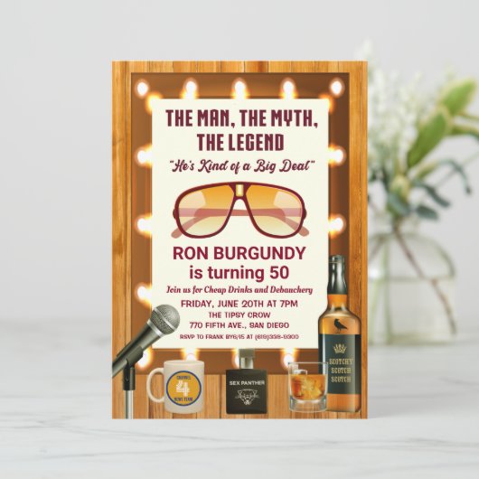 Retro 70s Man Birthday Bachelor Party Kaart (Staand voorkant)