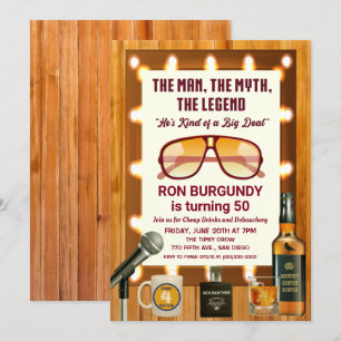 Retro 70s Man Birthday Bachelor Party Kaart
