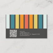 Retro 70s met QR-Visitekaartje Visitekaartje (Achterkant)