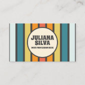 Retro 70s met QR-Visitekaartje Visitekaartje (Voorkant)