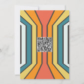 Retro 70s met QR Wedding Kaart (Achterkant)